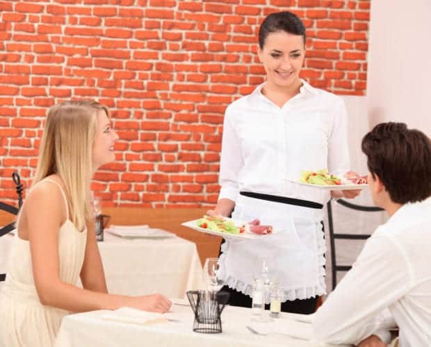 waitress in restaurant