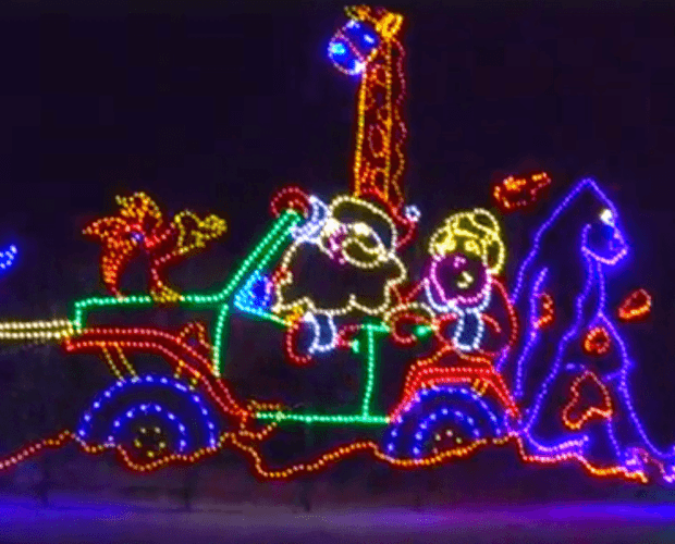 Stunning light display at Shadrack's Christmas Wonderland.