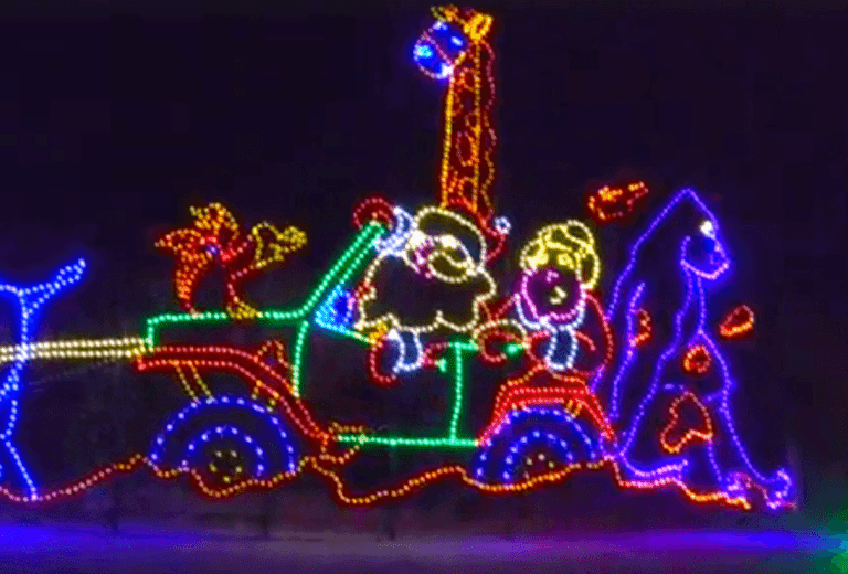 Stunning light display at Shadrack's Christmas Wonderland.