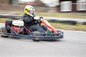 Racing a go kart in Pigeon Forge