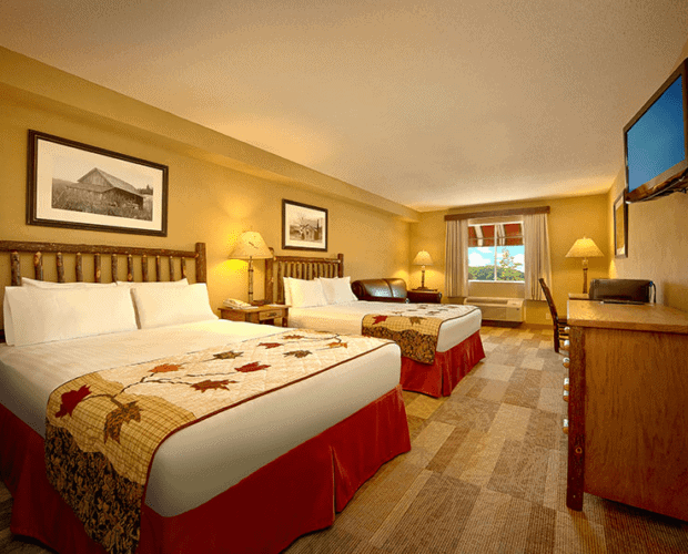 Charming room at our hotel in Pigeon Forge.
