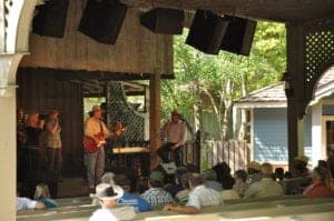 Live country music at Dollywood. 