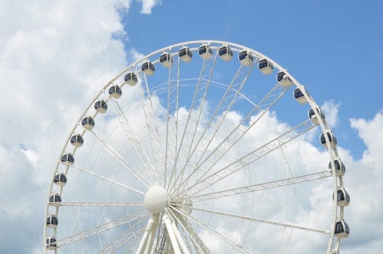 The enormous ferris wheel at The Island in Pigeon Forge.
