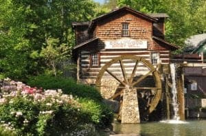 The beautiful Dollywood Grist Mill.