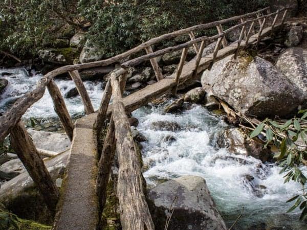 bridge along porters creek trail