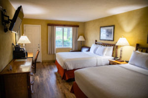 hotel room inside Oak Tree Lodge