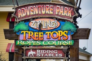 adventure park at five oaks sign